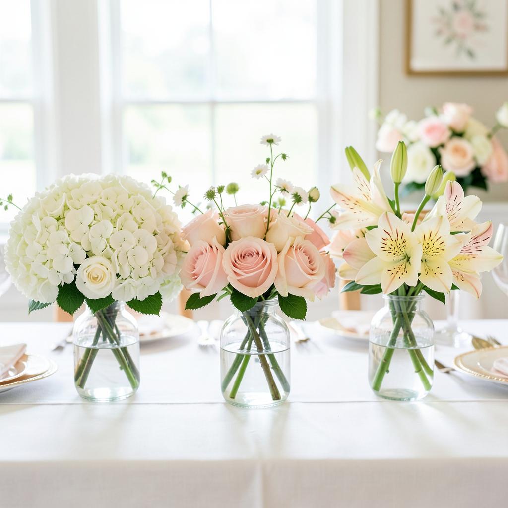 Bridal Shower Cream Cloud arrangement
